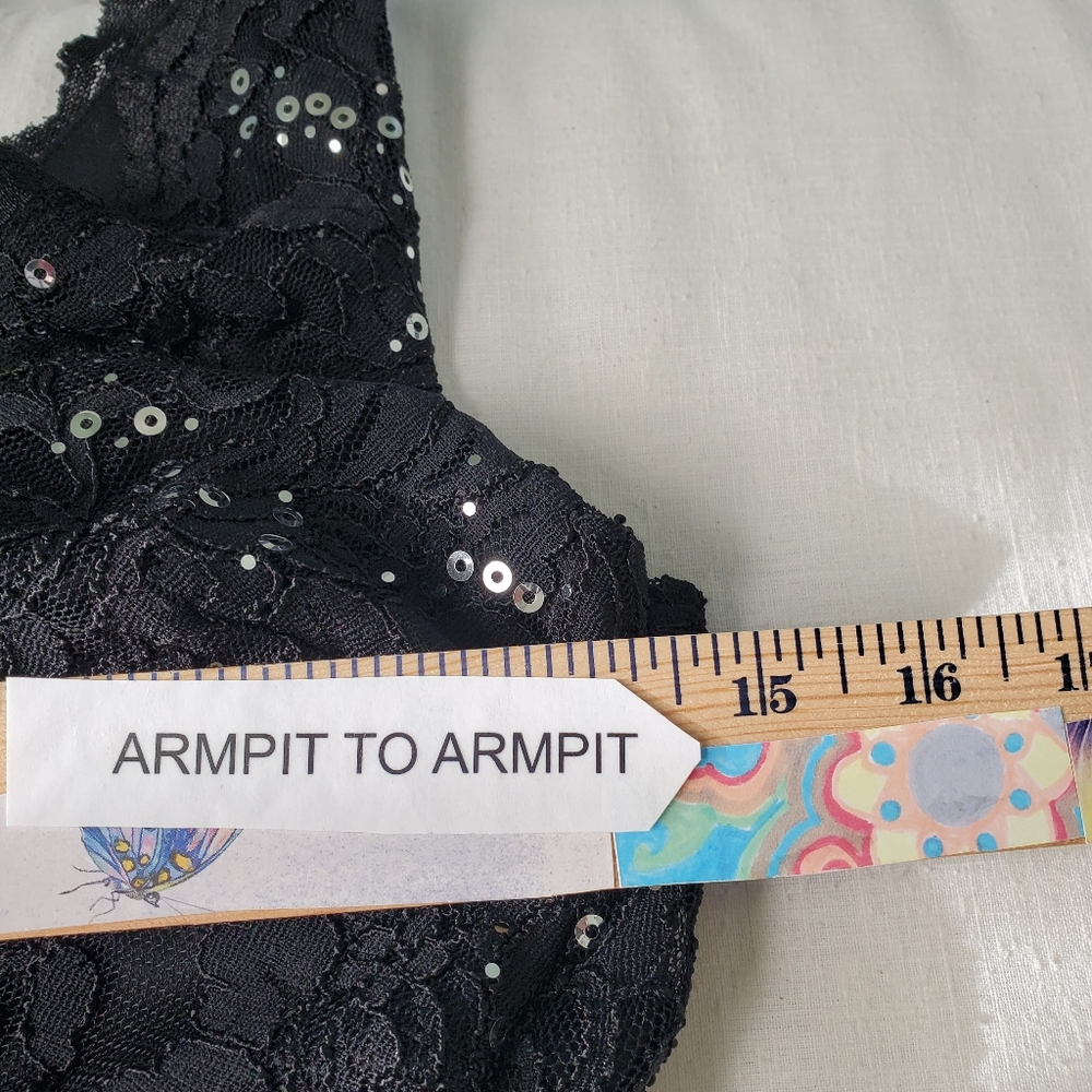 My Michelle Whimsigoth Black w/Silver Sequin Lacey Dark Fairy Long Gown Sz 3 Y2K - Picture 7 of 16